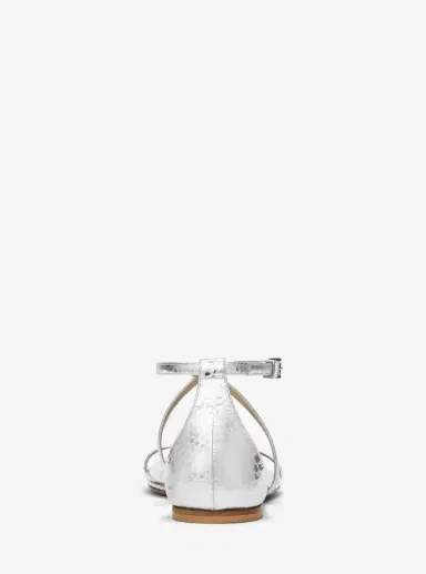 Michael Kors Collection Polly Metallic Python Embossed Leather Sandal in | Thumbnail 6 Michael Kors Collection Polly Metallic Python Embossed Leather Sandal in | Thumbnail 6