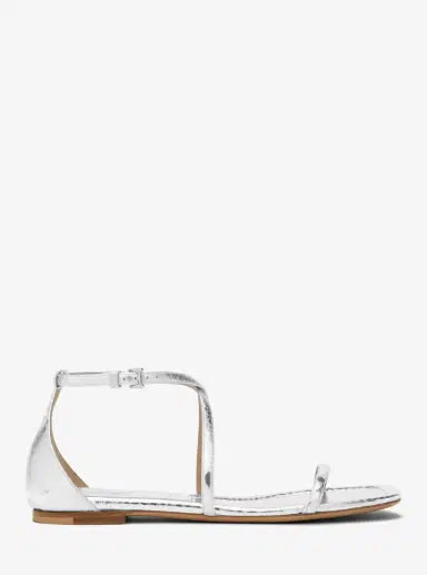 Michael Kors Collection Polly Metallic Python Embossed Leather Sandal in | Thumbnail 8 Michael Kors Collection Polly Metallic Python Embossed Leather Sandal in | Thumbnail 8