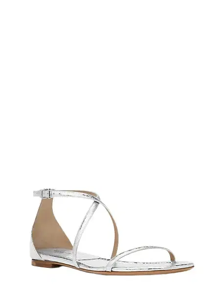 Polly Metallic Python Embossed Leather Sandal
