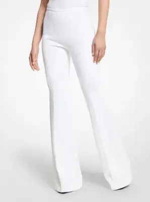 Michael Kors Collection Brooke Double Crepe Sablé Flared Pants | Thumbnail 3 Michael Kors Collection Brooke Double Crepe Sablé Flared Pants | Thumbnail 3