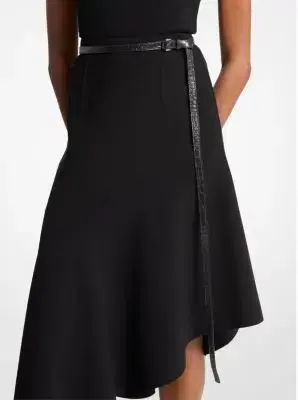 Michael Kors Collection Carolyn Crocodile Embossed Leather Belt | Thumbnail 2