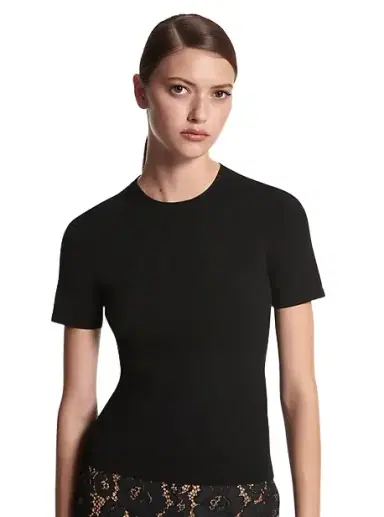 Michael Kors Collection Stretch Viscose Short-Sleeve Sweater | Thumbnail 1 Michael Kors Collection Stretch Viscose Short-Sleeve Sweater | Thumbnail 1