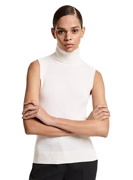Cashmere Sleeveless Turtleneck
