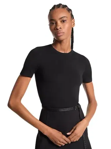 Michael Kors Collection Cashmere Short-Sleeve Sweater in | Thumbnail 1 Michael Kors Collection Cashmere Short-Sleeve Sweater in | Thumbnail 1