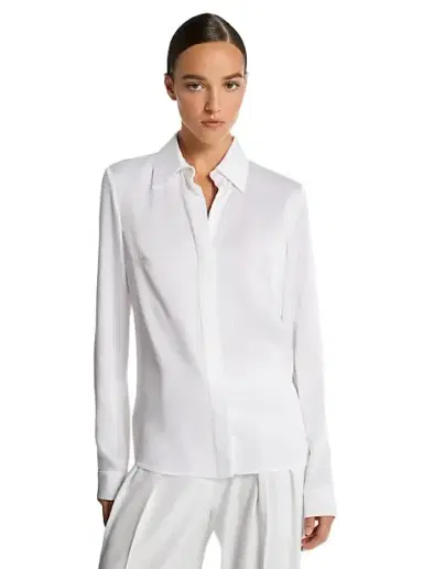 Michael Kors Collection Hansen Charmeuse Shirt | Thumbnail 1 Michael Kors Collection Hansen Charmeuse Shirt | Thumbnail 1