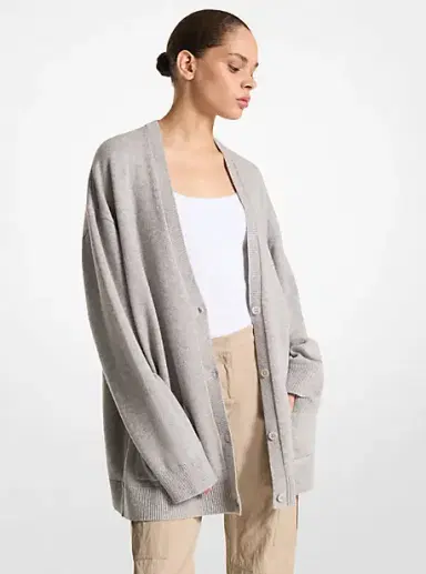 Michael Kors Collection Cashmere Oversized Cardigan | Thumbnail 4