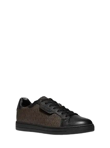 Michael Kors Collection Keating Logo and Leather Sneaker