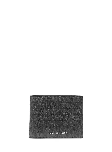 Michael Kors Collection Harrison Logo Billfold Wallet With Passcase