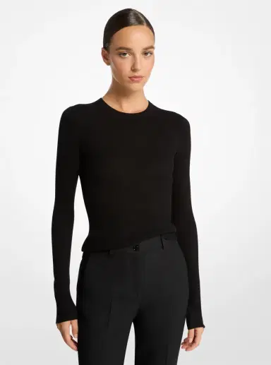 Michael Kors Collection Hutton Featherweight Cashmere Sweater | Thumbnail 12