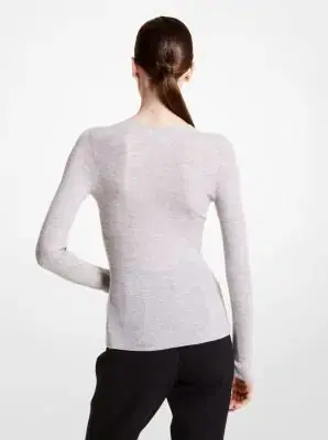Michael Kors Collection Hutton Featherweight Cashmere Sweater | Thumbnail 3