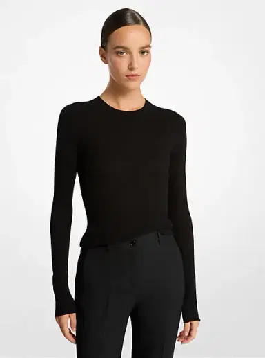 Michael Kors Collection Hutton Featherweight Cashmere Sweater | Thumbnail 4