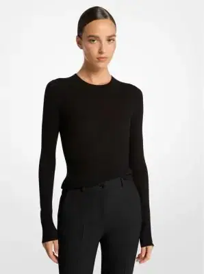 Michael Kors Collection Hutton Featherweight Cashmere Sweater | Thumbnail 5