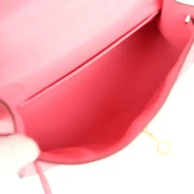HERMÈS Hermes Kelly Pochette Rose Azalee Swift Gold Hardware | Thumbnail 8
