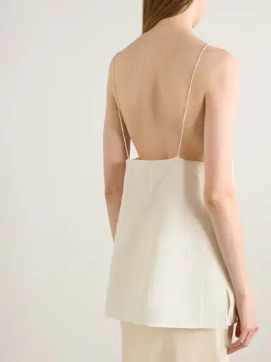 Khaite Talsie Silk And Cotton-blend Organza Tank | Thumbnail 3