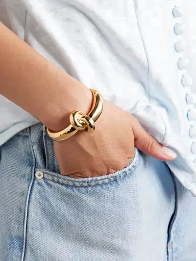 Jennifer Fisher Thin Knot Gold-plated Cuff | Thumbnail 2
