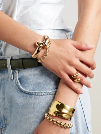 Jennifer Fisher Thin Knot Gold-plated Cuff | Thumbnail 4