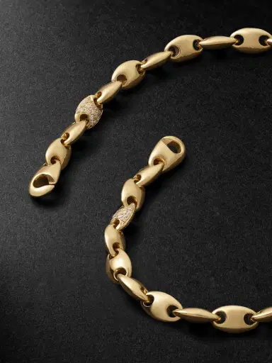 M. COHEN Neo 18-Karat Gold Diamond Chain Bracelet - Men | Thumbnail 3