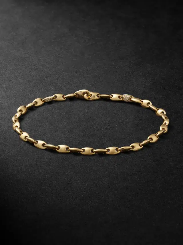 M.COHEN Neo 18-Karat Gold Diamond Chain Bracelet - Men