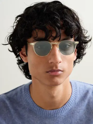 Garrett Leight California Optical Hampton Round-Frame Acetate Polarised Sunglasses - Men | Thumbnail 2