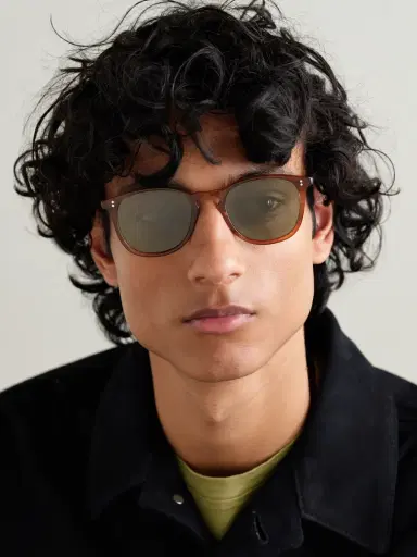 Garrett Leight California Optical Kinney Round-Frame Acetate Polarised Sunglasses - Men | Thumbnail 2