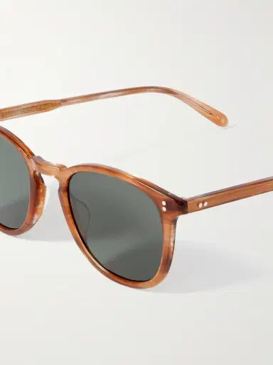 Garrett Leight California Optical Kinney Round-Frame Acetate Polarised Sunglasses - Men | Thumbnail 3