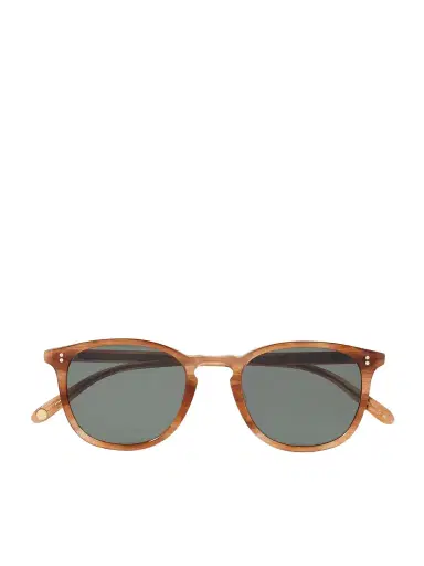 Garrett Leight California Optical Kinney Round-Frame Acetate Polarised Sunglasses - Men | Thumbnail 1