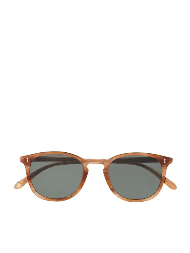 Garrett Leight California Optical Kinney Round-Frame Acetate Polarised Sunglasses - Men