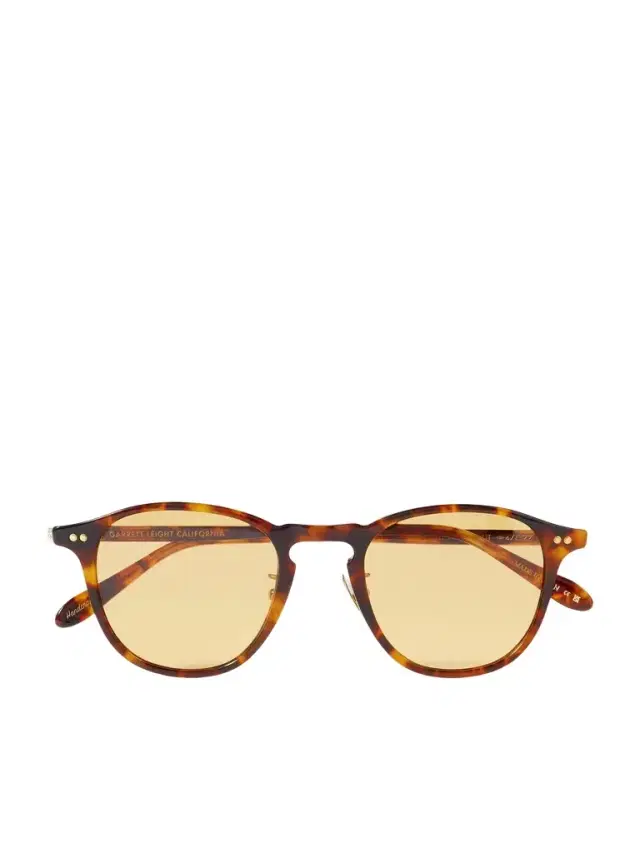 Hampton J Sun Round-Frame Tortoiseshell Acetate Sunglasses - Men