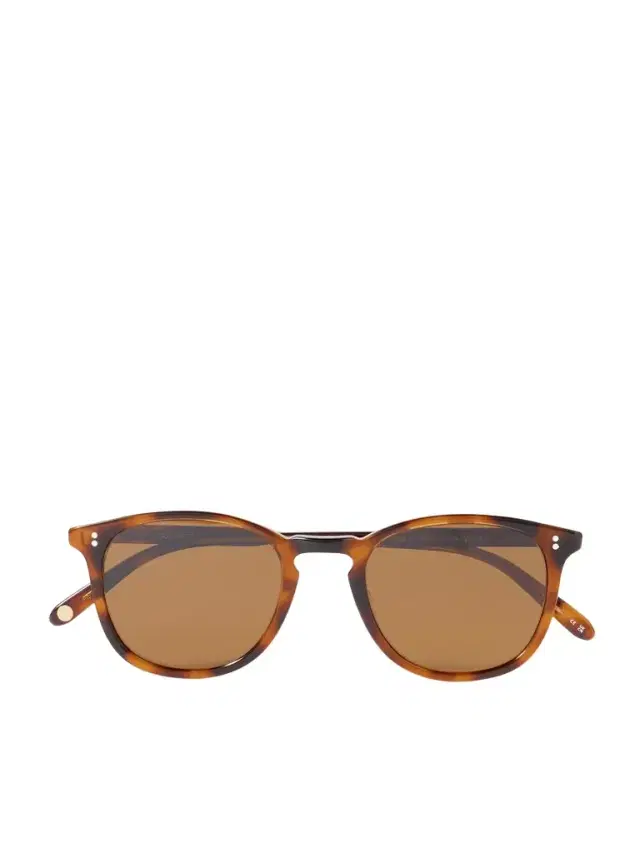 Kinney Round-Frame Tortoiseshell Acetate Sunglasses - Men