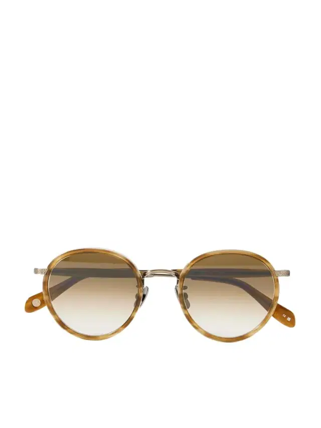 Garrett Leight California Optical Wilson X Sun Round-Frame Acetate and Gold-Tone Sunglasses - Men