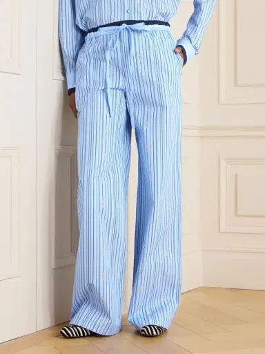Gucci Printed Striped Cotton-poplin Wide-leg Pants | Thumbnail 3 Gucci Printed Striped Cotton-poplin Wide-leg Pants | Thumbnail 3