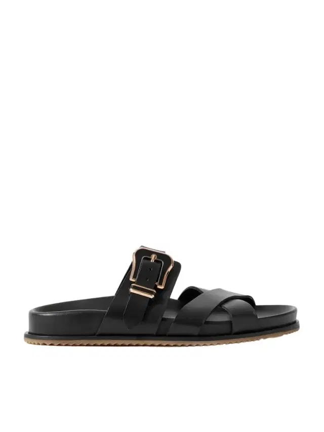 Circe Leather Slides