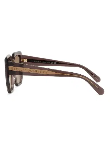 Stella McCartney Women's 2001 54MM Geometric Sunglasses - Brown Transparent Mauve | Thumbnail 3