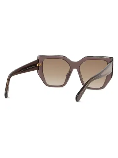 Stella McCartney Women's 2001 54MM Geometric Sunglasses - Brown Transparent Mauve | Thumbnail 6