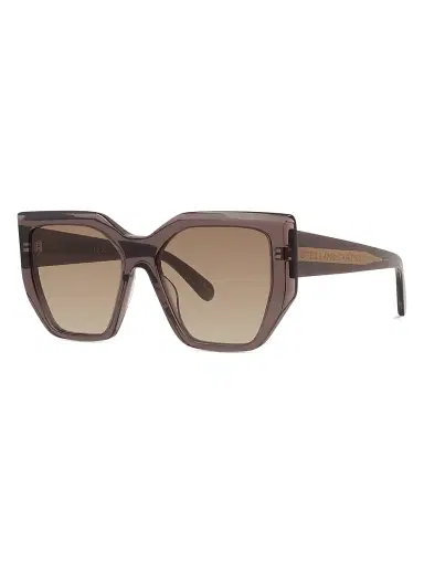 Stella McCartney Women's 2001 54MM Geometric Sunglasses - Brown Transparent Mauve | Thumbnail 1
