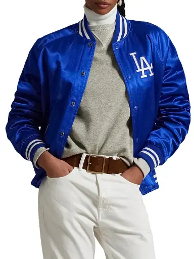 Polo Ralph Lauren Men's Dodgers Satin Bomber Jacket - Rugby Royal - Size XL | Thumbnail 2 Polo Ralph Lauren Men's Dodgers Satin Bomber Jacket - Rugby Royal - Size XL | Thumbnail 2