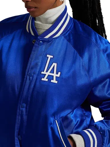 Polo Ralph Lauren Men's Dodgers Satin Bomber Jacket - Rugby Royal - Size XL | Thumbnail 8 Polo Ralph Lauren Men's Dodgers Satin Bomber Jacket - Rugby Royal - Size XL | Thumbnail 8