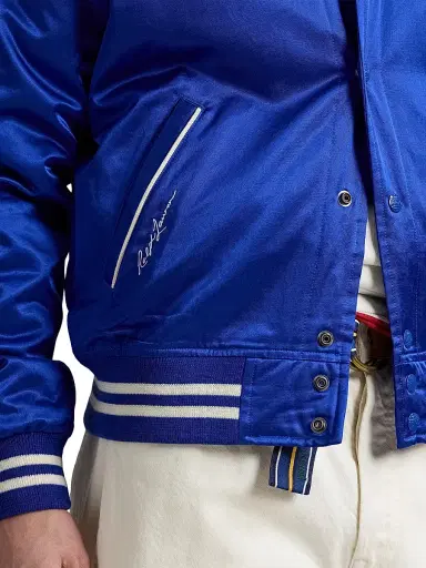 Polo Ralph Lauren Men's Dodgers Satin Bomber Jacket - Rugby Royal - Size XL | Thumbnail 9 Polo Ralph Lauren Men's Dodgers Satin Bomber Jacket - Rugby Royal - Size XL | Thumbnail 9