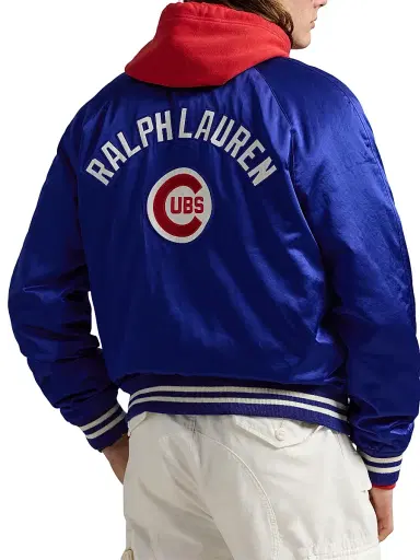 Polo Ralph Lauren Men's Cubs Satin Bomber Jacket - Rugby Royal | Thumbnail 5 Polo Ralph Lauren Men's Cubs Satin Bomber Jacket - Rugby Royal | Thumbnail 5