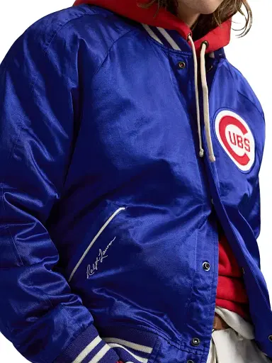 Polo Ralph Lauren Men's Cubs Satin Bomber Jacket - Rugby Royal | Thumbnail 6 Polo Ralph Lauren Men's Cubs Satin Bomber Jacket - Rugby Royal | Thumbnail 6