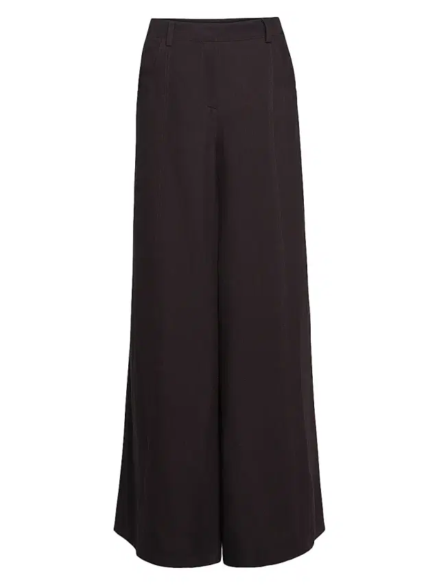 TWP Women's Dees High-Rise Wide-Leg Trousers - Dark Chocolate