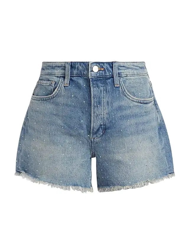 Joe's Jeans Women's The Jessie Denim Relaxed Crystal Shorts - Bejeweled - Size 29
