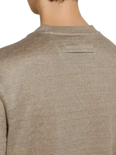 Zegna Men's Oasi Lino T-Shirt - Light Taupe - Size 44 | Thumbnail 5 Zegna Men's Oasi Lino T-Shirt - Light Taupe - Size 44 | Thumbnail 5