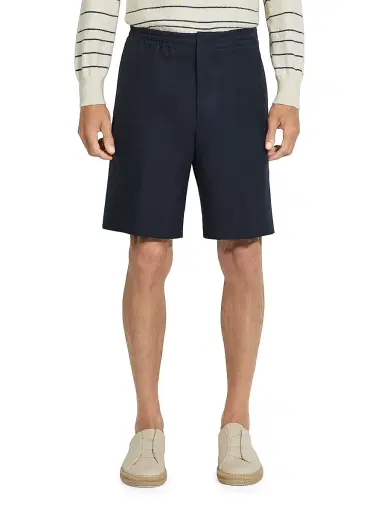 Zegna Men's Oasi Lino Shorts | Thumbnail 2 Zegna Men's Oasi Lino Shorts | Thumbnail 2