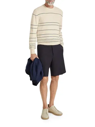 Zegna Men's Oasi Lino Shorts | Thumbnail 6 Zegna Men's Oasi Lino Shorts | Thumbnail 6