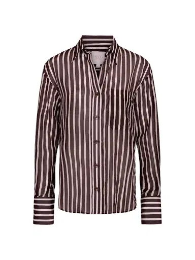 TWP Women's Joey Striped Silk Button-Front Shirt | Thumbnail 1 TWP Women's Joey Striped Silk Button-Front Shirt | Thumbnail 1