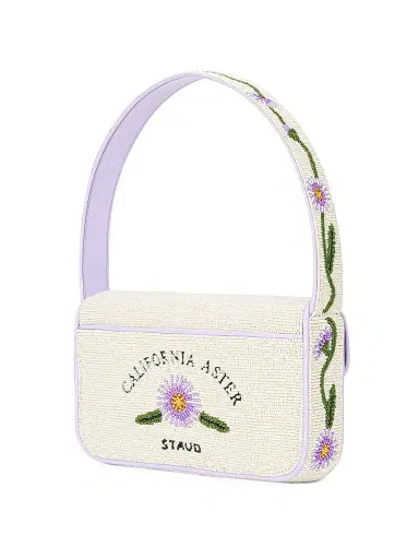 Staud Women's Tommy Beaded Shoulder Bag - California Aster | Thumbnail 2 Staud Women's Tommy Beaded Shoulder Bag - California Aster | Thumbnail 2