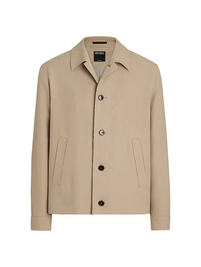 ZEGNA Men's Slim Fit Oasi Lino Chore Jacket - Light Taupe
