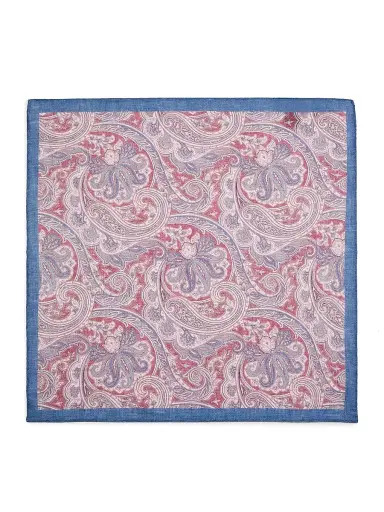 Saks Fifth Avenue Men's Paisley Linen Pocket Square - Red | Thumbnail 2 Saks Fifth Avenue Men's Paisley Linen Pocket Square - Red | Thumbnail 2