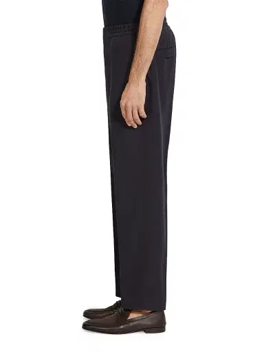 Zegna Men's Oasi Lino Flower Flat Front Pants | Thumbnail 3 Zegna Men's Oasi Lino Flower Flat Front Pants | Thumbnail 3